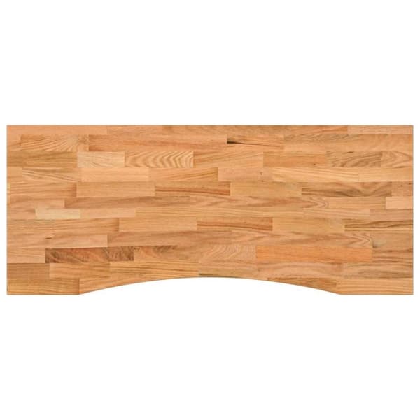 vidaXL bordplade 120x60x2,5 cm massivt egetræ rektangulær lysebrun