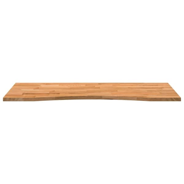 vidaXL bordplade 120x60x2,5 cm massivt egetræ rektangulær lysebrun
