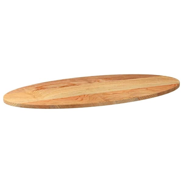 vidaXL Bordsskiva ljusbrun 100x50x2 cm massiv ek oval