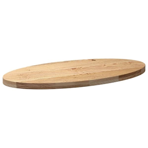 vidaXL Bordsskiva 100x50x4 cm massiv ek oval