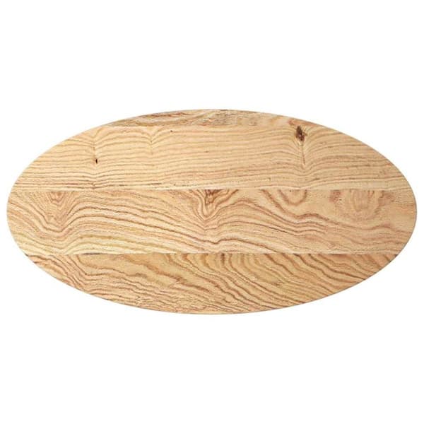 vidaXL Bordsskiva 100x50x4 cm massiv ek oval