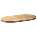 Miniatyrbillede 5 af 11: vidaXL bordplade 100x50x4 cm massivt egetræ oval