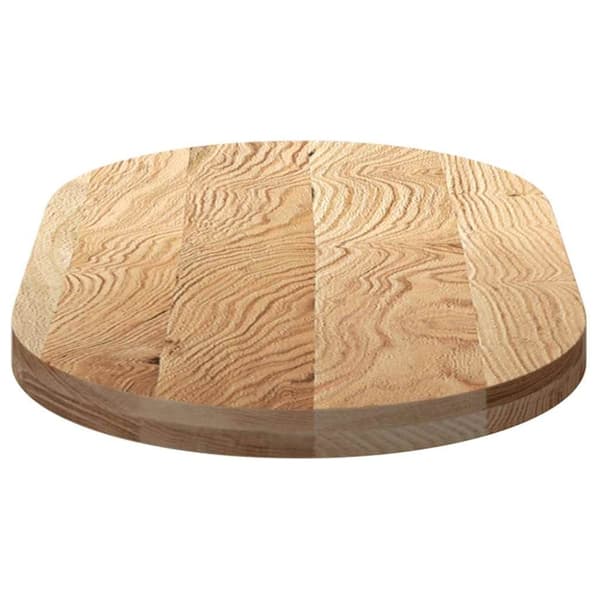 vidaXL bordplade 100x50x4 cm massivt egetræ oval