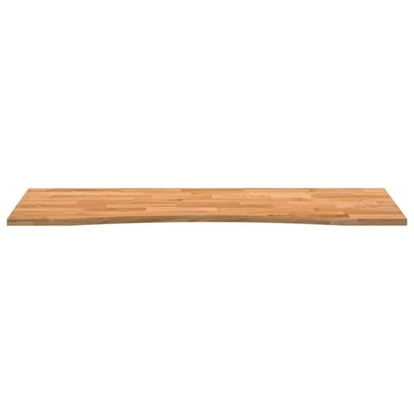 vidaXL bordplade 140x50x2,5 cm massivt egetræ rektangulær lysebrun