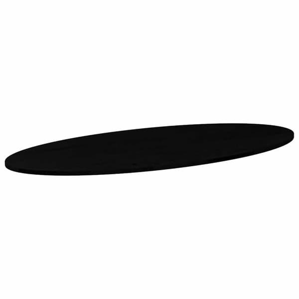 vidaXL bordplade 140x60x2 cm massivt egetræ oval mørkebrun