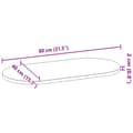 Miniatyrbild 11 av 11: vidaXL Bordsskiva ljusbrun 80x40x2 cm massiv ek oval