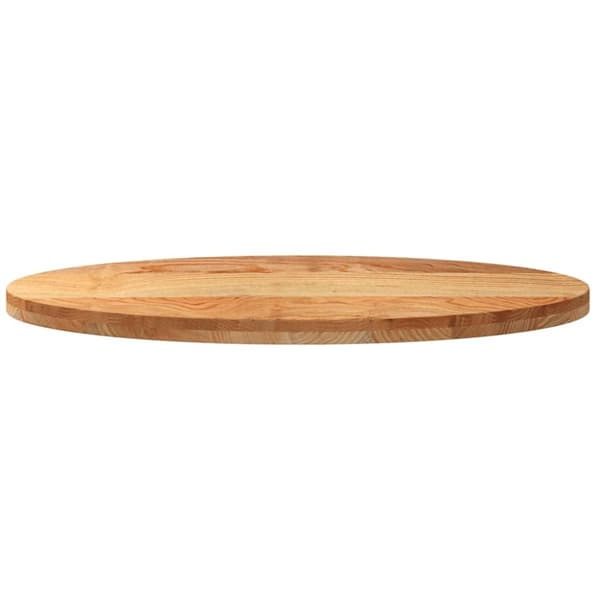 vidaXL Bordsskiva ljusbrun 100x50x4 cm massiv ek oval