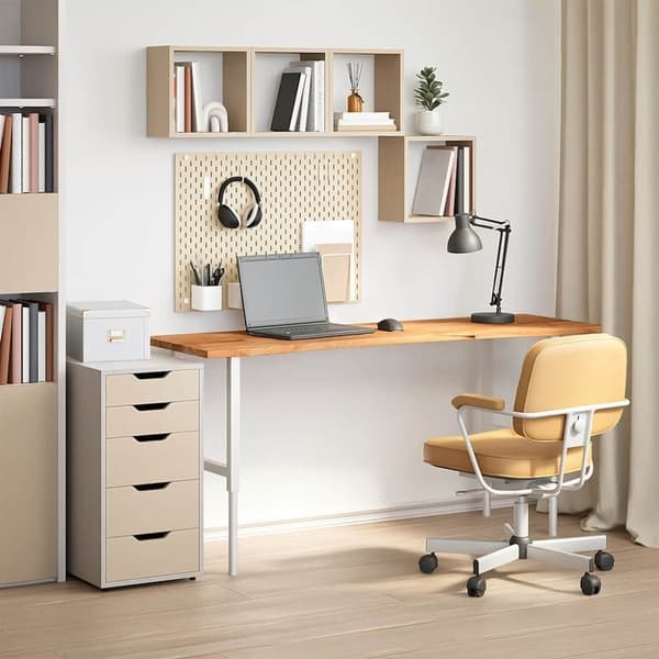 vidaXL bordplade 160x50x2,5 cm massivt egetræ rektangulær lysebrun