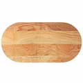 Pikkukuva 3 / 11: vidaXL Pöytälevy Vaaleanruskea 120x60x2 cm Massiivipuu Tammi Soikea