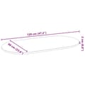 Pikkukuva 11 / 11: vidaXL Pöytälevy Vaaleanruskea 120x60x2 cm Massiivipuu Tammi Soikea
