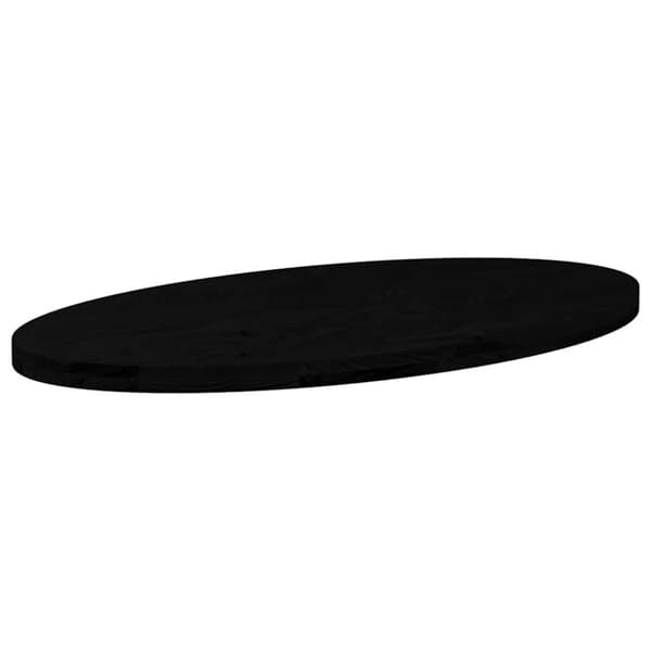 vidaXL Bordplate mørkebrun 100x50x4 cm oval heltre eik