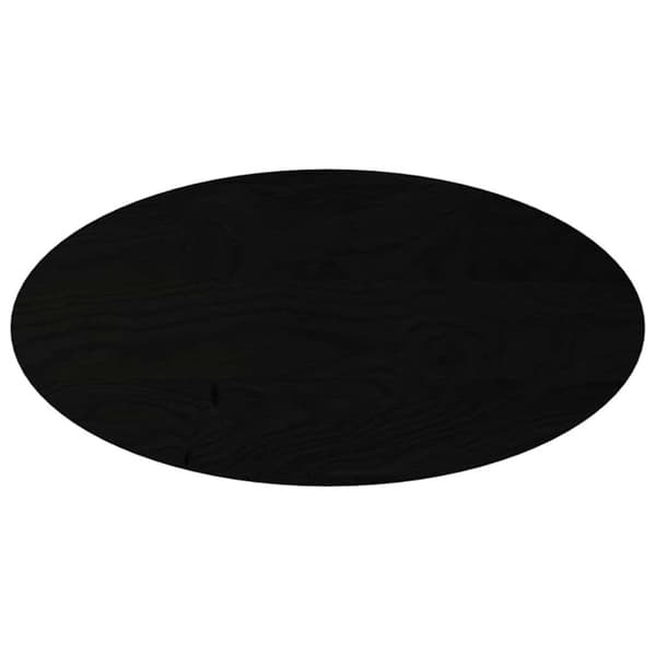 vidaXL Bordplate mørkebrun 100x50x4 cm oval heltre eik