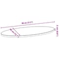 Miniatyrbilde 11 av 11: vidaXL Bordplate 80x40x2 cm oval heltre eik
