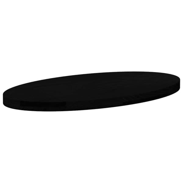 vidaXL bordplade 80x40x4 cm massivt egetræ oval mørkebrun