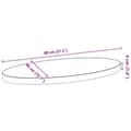 Miniatyrbillede 11 af 11: vidaXL bordplade 80x40x4 cm massivt egetræ oval mørkebrun