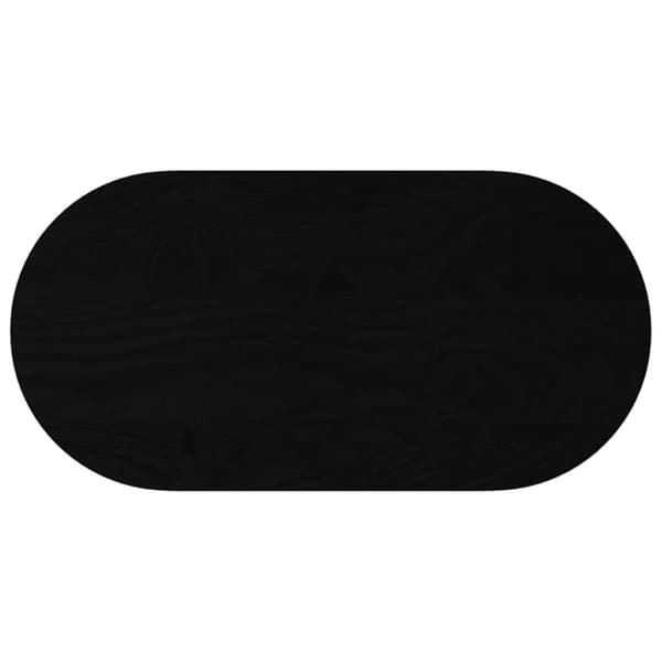 vidaXL bordplade 80x40x4 cm massivt egetræ oval mørkebrun