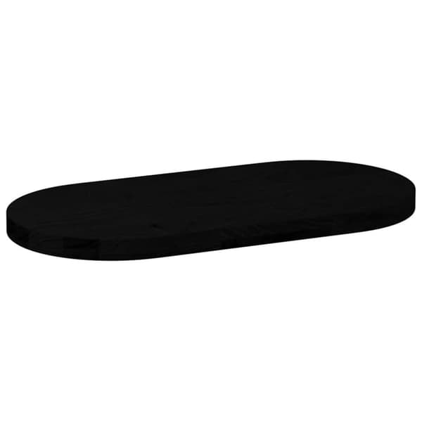 vidaXL bordplade 80x40x4 cm massivt egetræ oval mørkebrun