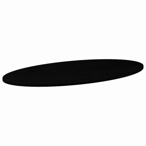vidaXL Bordplate mørkebrun 120x60x2 cm oval heltre eik