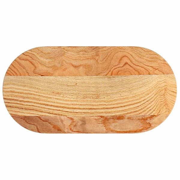 vidaXL Bordsskiva ljusbrun 80x40x4 cm massiv ek oval