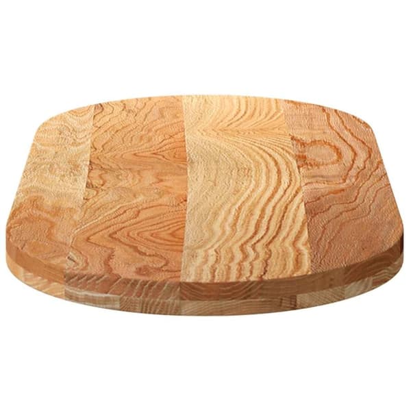 vidaXL Bordplate lysebrun 100x50x4 cm oval heltre eik