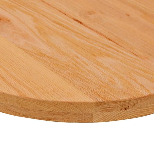 vidaXL Bordplate lysebrun 100x50x4 cm oval heltre eik
