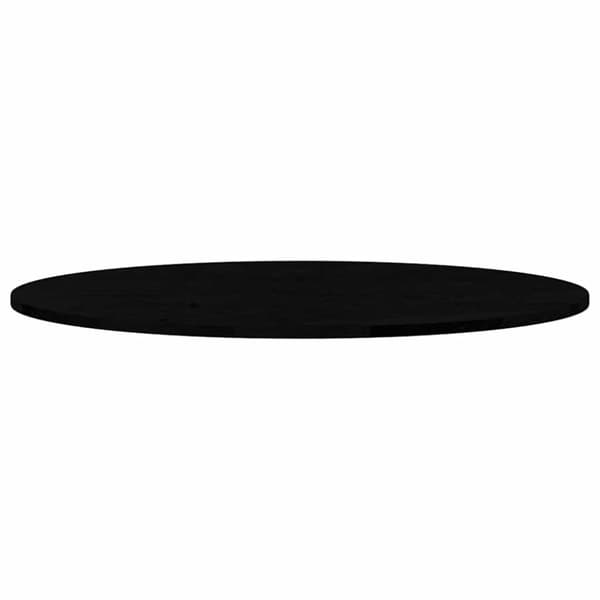 vidaXL Bordsskiva mörkbrun 100x50x2 cm massiv ek oval