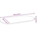 Pikkukuva 11 / 11: vidaXL Pöytälevy Vaaleanruskea 100x50x2 cm Massiivipuu Tammi Soikea