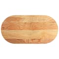 Pikkukuva 1 / 11: vidaXL Pöytälevy Vaaleanruskea 100x50x2 cm Massiivipuu Tammi Soikea