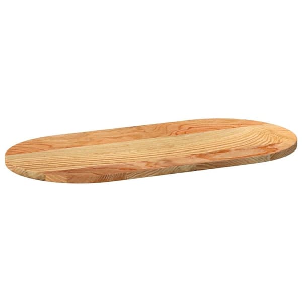 vidaXL Pöytälevy Vaaleanruskea 80x40x2 cm Massiivipuu Tammi Soikea