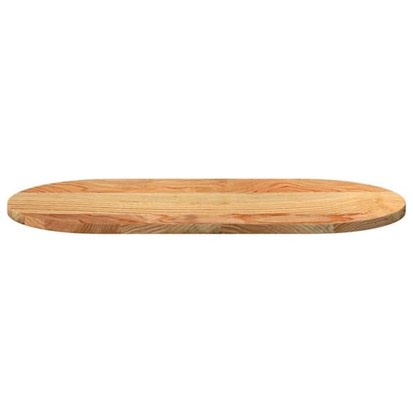 vidaXL Pöytälevy Vaaleanruskea 80x40x2 cm Massiivipuu Tammi Soikea