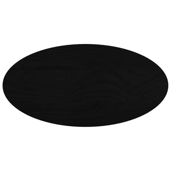 vidaXL Bordsskiva mörkbrun 80x40x2 cm massiv ek oval
