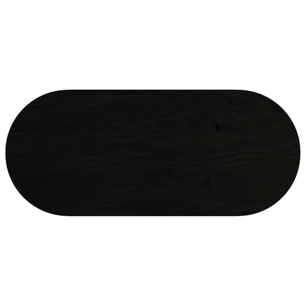 vidaXL Bordplate mørkebrun 140x60x2 cm oval heltre eik