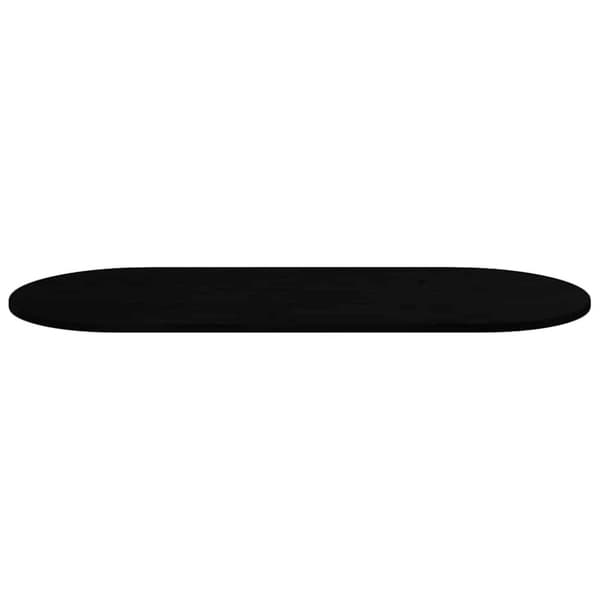 vidaXL Bordplate mørkebrun 140x60x2 cm oval heltre eik