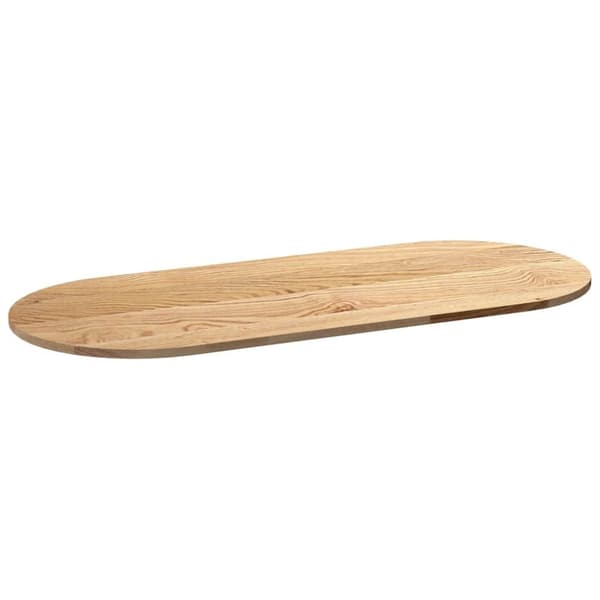 vidaXL Bordplate 140x60x2 cm oval heltre eik