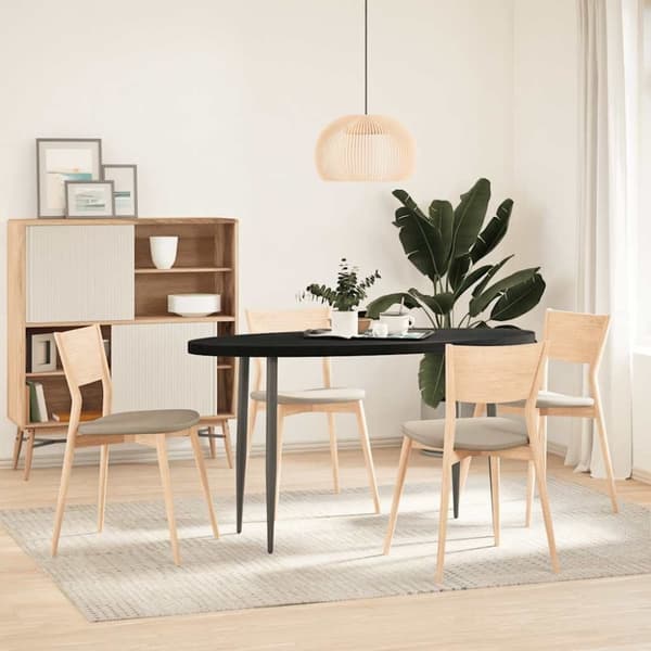 vidaXL Bordplate mørkebrun 140x60x4 cm oval heltre eik