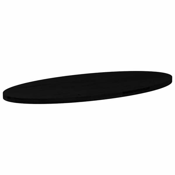 vidaXL Bordplate mørkebrun 140x60x4 cm oval heltre eik