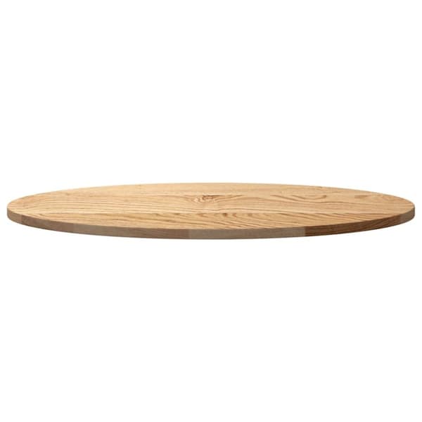 vidaXL bordplade 80x40x2 cm massivt egetræ oval