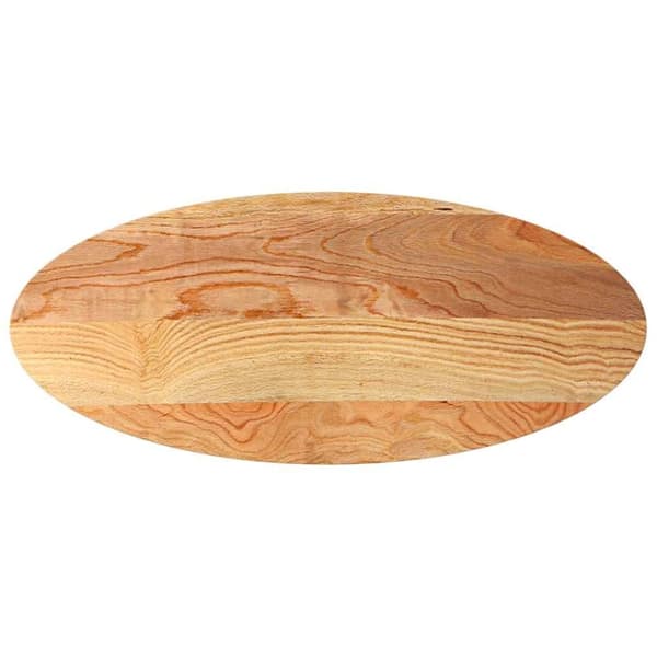 vidaXL Pöytälevy Vaaleanruskea 140x60x4 cm Massiivipuu Tammi Soikea