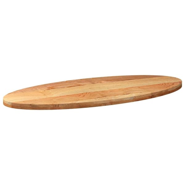 vidaXL Pöytälevy Vaaleanruskea 140x60x4 cm Massiivipuu Tammi Soikea