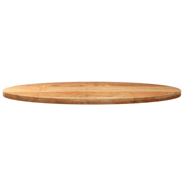 vidaXL Pöytälevy Vaaleanruskea 140x60x4 cm Massiivipuu Tammi Soikea