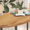 Pikkukuva 2 / 11: vidaXL Pöytälevy Vaaleanruskea 140x60x4 cm Massiivipuu Tammi Soikea