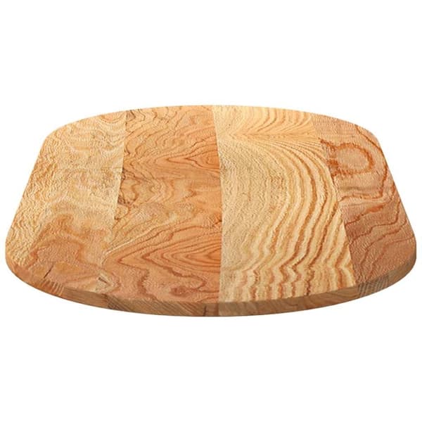 vidaXL Bordsskiva ljusbrun 120x60x2 cm massiv ek oval