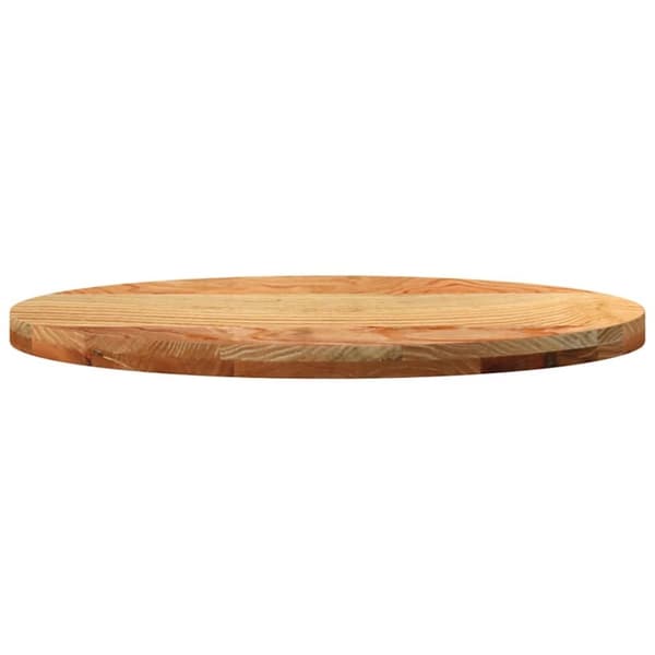 vidaXL Bordsskiva ljusbrun 80x40x4 cm massiv ek oval