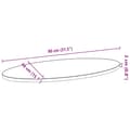 Miniatyrbilde 11 av 11: vidaXL Bordplate lysebrun 80x40x2 cm oval heltre eik