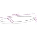Miniatyrbillede 11 af 11: vidaXL bordplade 80x40x4 cm massivt egetræ oval lysebrun