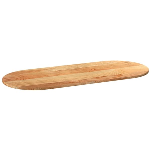 vidaXL Pöytälevy Vaaleanruskea 140x60x2 cm Massiivipuu Tammi Soikea
