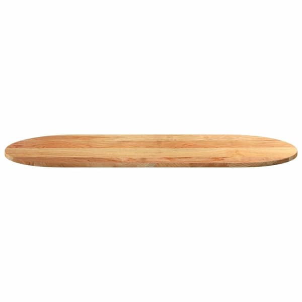 vidaXL Pöytälevy Vaaleanruskea 140x60x2 cm Massiivipuu Tammi Soikea