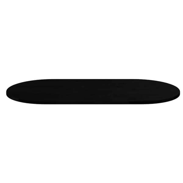 vidaXL bordplade 120x60x2 cm massivt egetræ oval mørkebrun