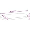 Miniatyrbillede 11 af 11: vidaXL bordplade 80x40x4 cm massivt egetræ oval