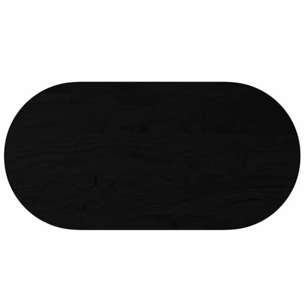 vidaXL Bordplate mørkebrun 120x60x4 cm oval heltre eik